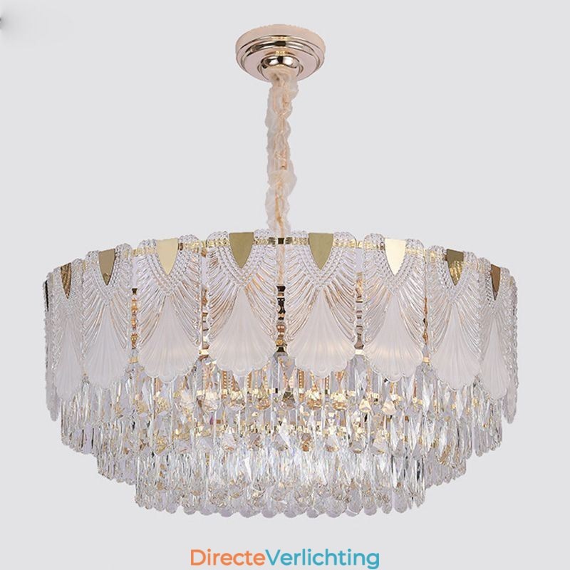 Kristallen hanglamp kant ronde plafondverlichtingsarmatuur