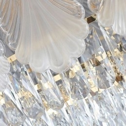Kristallen hanglamp kant ronde plafondverlichtingsarmatuur