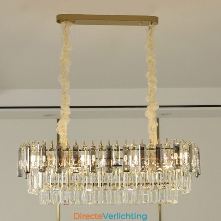 Rechthoekige hanglamp Kristallen plafondlamp Rechthoekige hanglamp Kristallen plafondlamp
