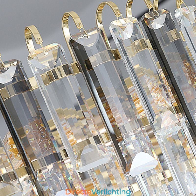 Rechthoekige hanglamp Kristallen plafondlamp