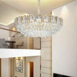 Kristallen hanglamp ronde plafondlamp