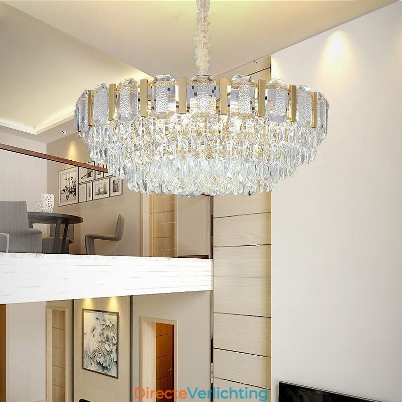 Kristallen hanglamp ronde plafondlamp