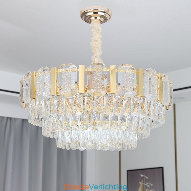Kristallen hanglamp ronde plafondlamp