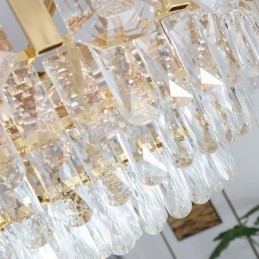 Kristallen hanglamp ronde plafondlamp