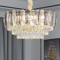Europese hanglamp kristal ronde plafondlamp