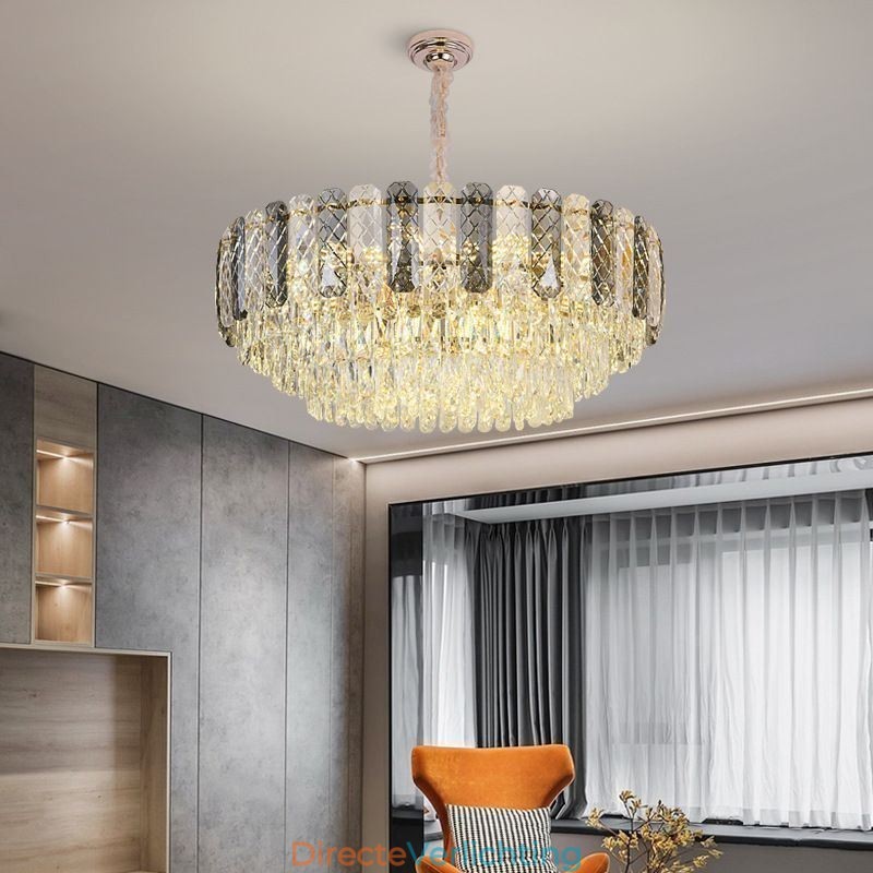Europese hanglamp kristal ronde plafondlamp