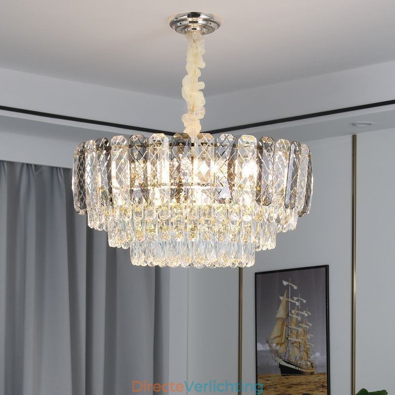Europese hanglamp kristal ronde plafondlamp