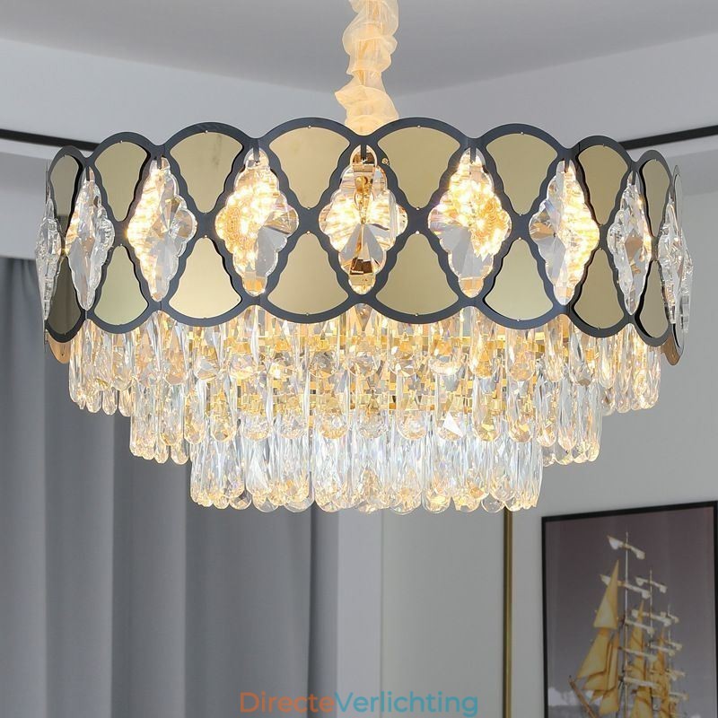 Kristallen hanglamp moderne kanten plafondlamp armaturen