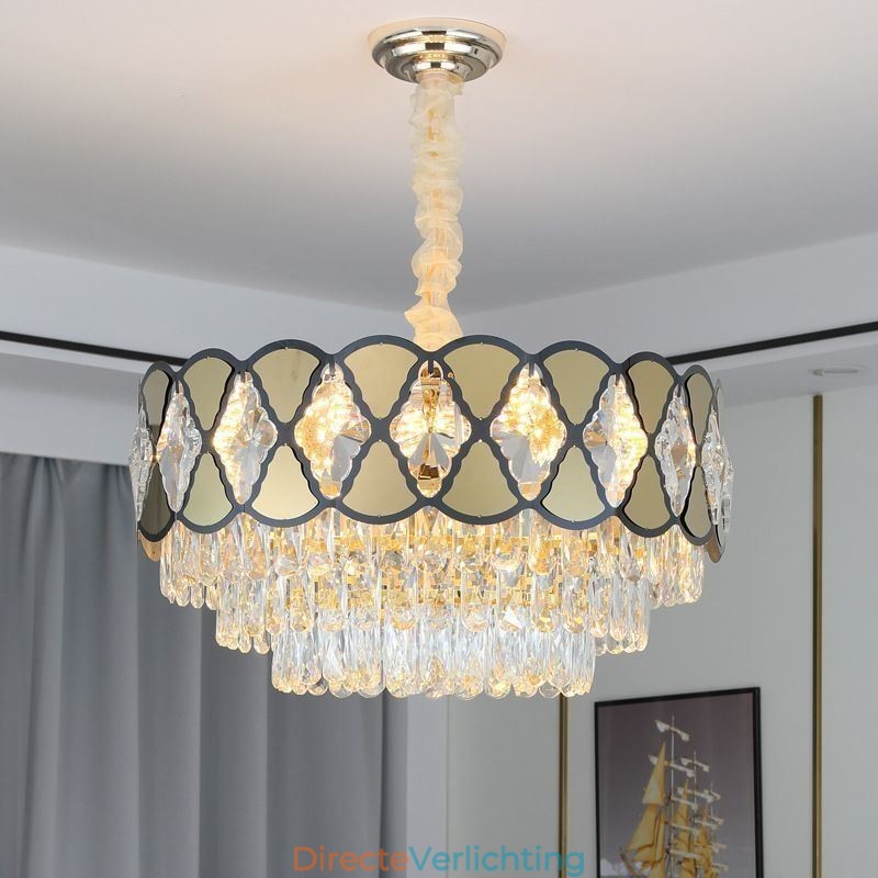 Kristallen hanglamp moderne kanten plafondlamp armaturen