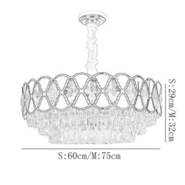 Kristallen hanglamp moderne kanten plafondlamp armaturen