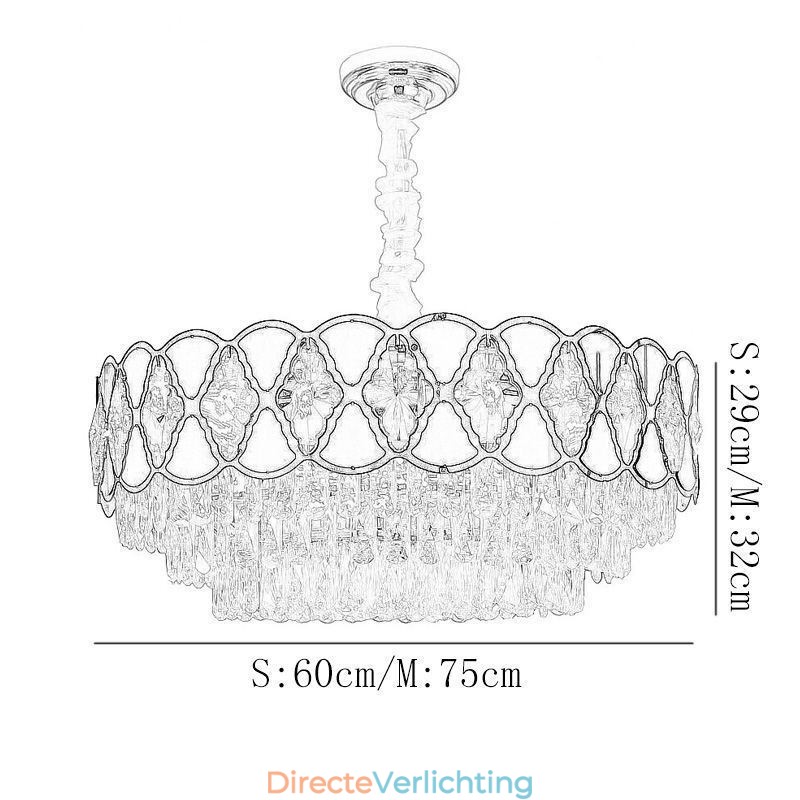 Kristallen hanglamp moderne kanten plafondlamp armaturen