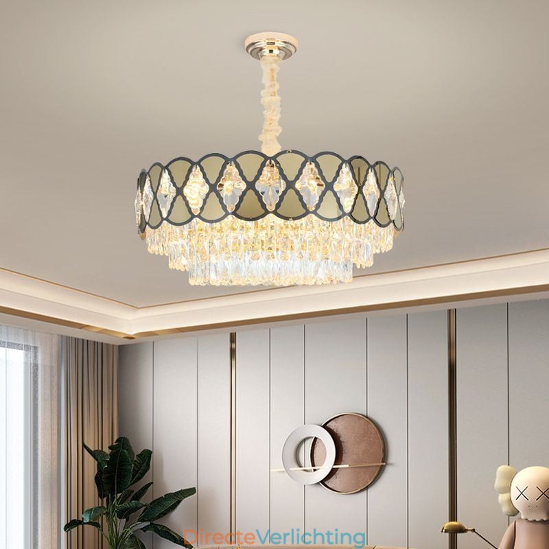 Kristallen hanglamp moderne kanten plafondlamp armaturen