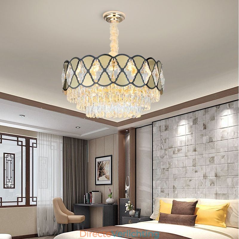 Kristallen hanglamp moderne kanten plafondlamp armaturen