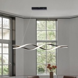 Moderne hanglamp Zwarte golfvormige hanglampen