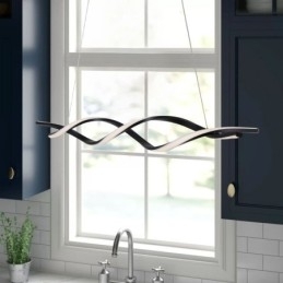Moderne hanglamp Zwarte golfvormige hanglampen