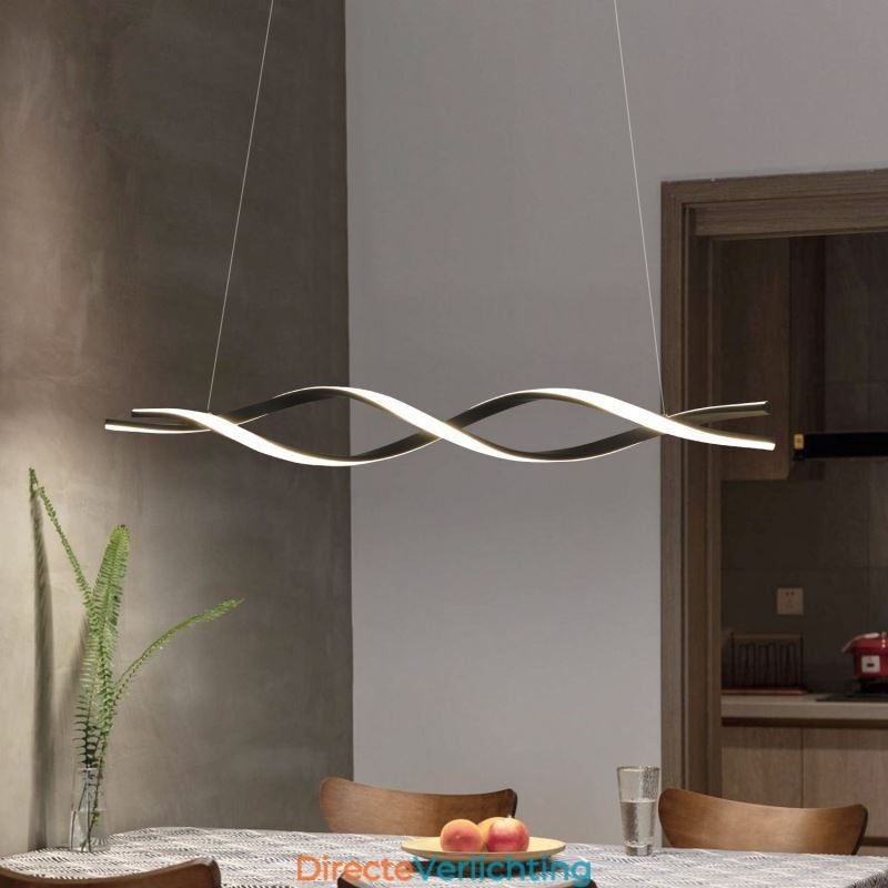 Moderne hanglamp Zwarte golfvormige hanglampen