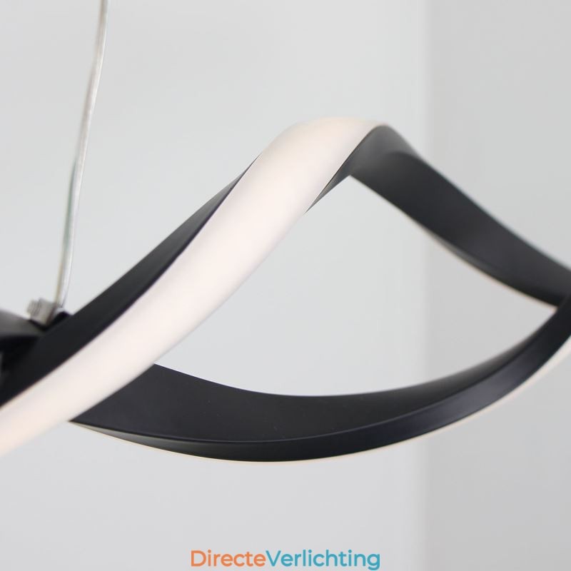 Moderne hanglamp Zwarte golfvormige hanglampen