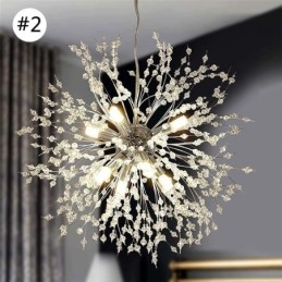Vuurwerk kroonluchter 8 lampen paardenbloem hanglamp