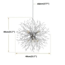 Vuurwerk kroonluchter 8 lampen paardenbloem hanglamp