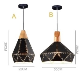 Industriële Retro Vintage Hanglamp Holle Lampenkap