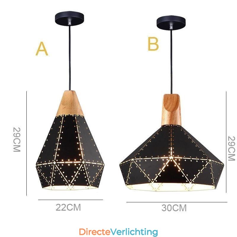 Industriële Retro Vintage Hanglamp Holle Lampenkap