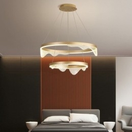 Golden Wave Ripple Hanglamp Plafondlamp 2 Lichten