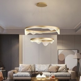 Golden Wave Ripple Hanglamp Plafondlamp 2 Lichten