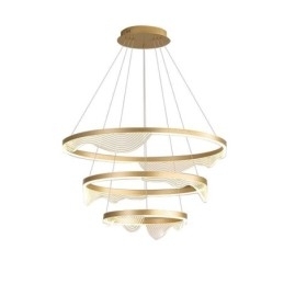 Hanglamp Golden Wave Ripple Hanglamp 3 Lichts