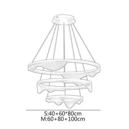 Hanglamp Golden Wave Ripple Hanglamp 3 Lichts