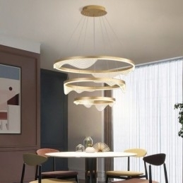 Hanglamp Golden Wave Ripple Hanglamp 3 Lichts