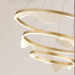 Hanglamp Golden Wave Ripple Hanglamp 3 Lichts