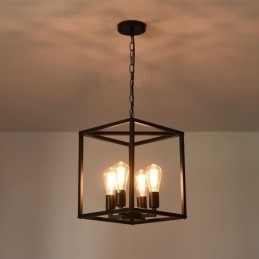 Moderne eenvoudige hanglamp ijzeren kooi hanglamp