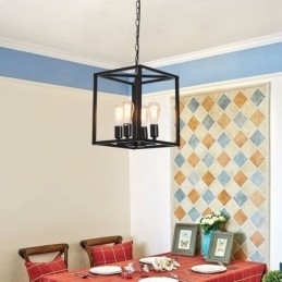 Moderne eenvoudige hanglamp ijzeren kooi hanglamp