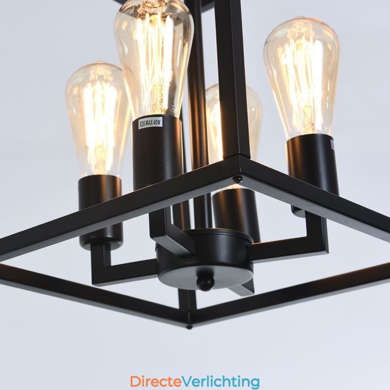 Moderne eenvoudige hanglamp ijzeren kooi hanglamp