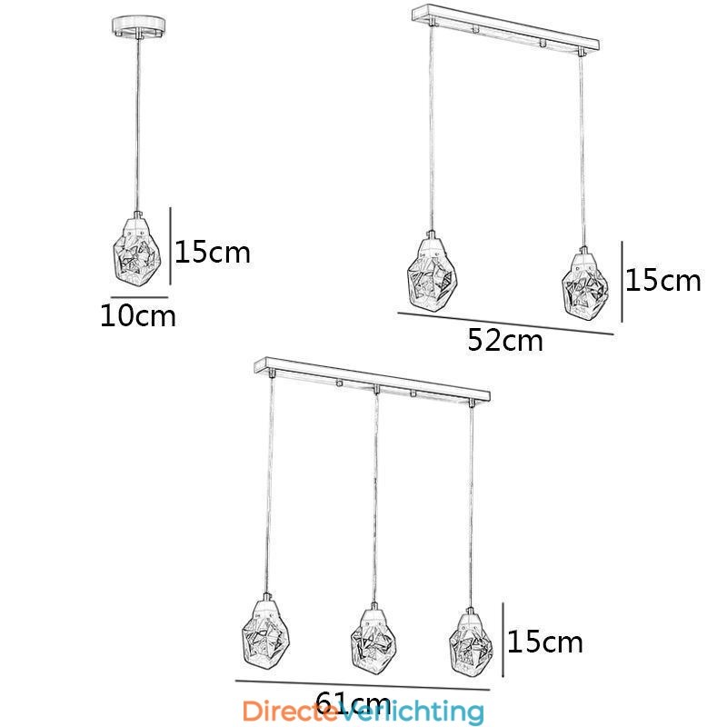 Mini Eenvoudige Kristallen Bollamp Hanglamp Plafondlamp