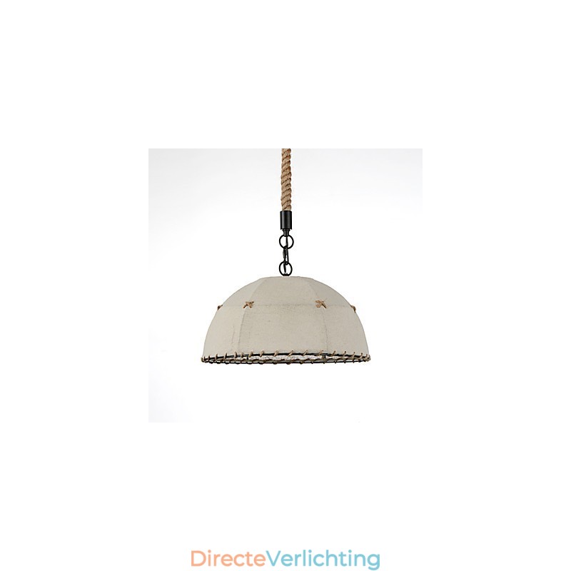 Halve ronde vormige 1-lichts hanglampen Vintage stijl Industrie stijl Gele stoffen en metalen druppellamp