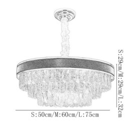 Moderne hanglamp Kristallen plafondlamp 9 12 16 lampen