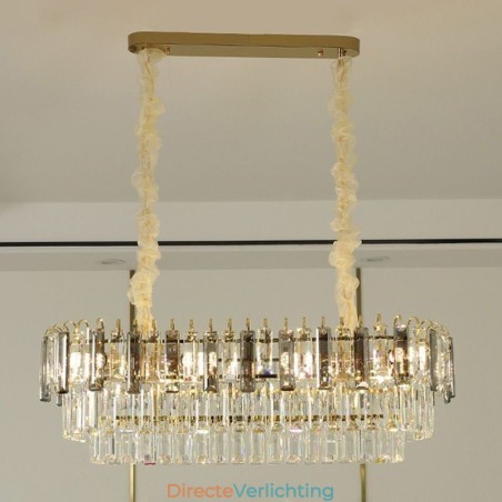 Rechthoekige hanglamp Kristallen plafondlamp Rechthoekige hanglamp Kristallen plafondlamp