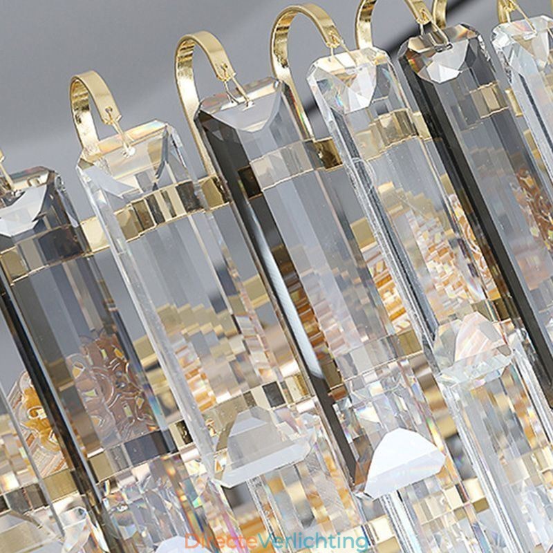 Rechthoekige hanglamp Kristallen plafondlamp