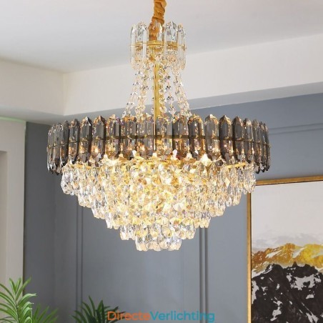 Kristallen hanglamp kegelvormige hangende verlichtingsarmatuur Kristallen hanglamp kegelvormige hangende verlichtingsarmatuur