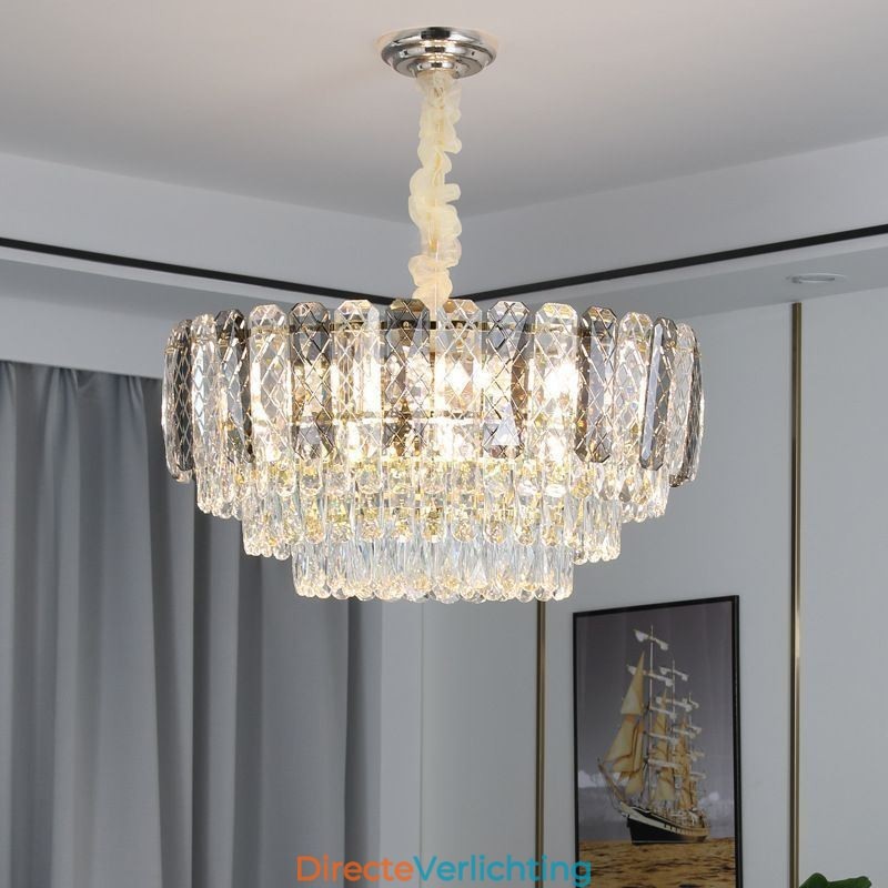 Europese hanglamp kristal ronde plafondlamp