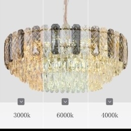 Europese hanglamp kristal ronde plafondlamp