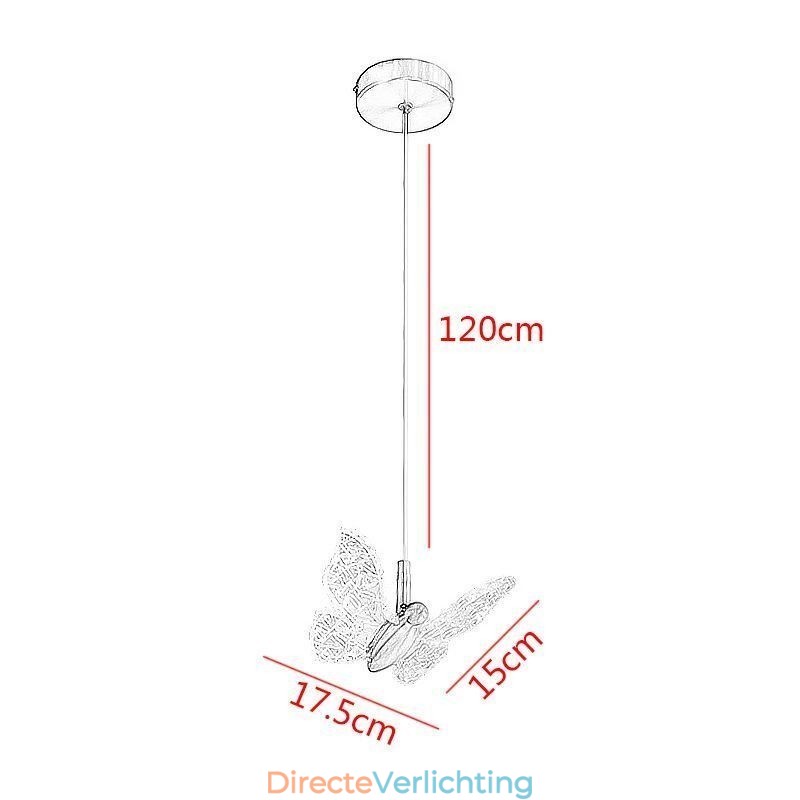 Hanglamp Acryl Vlinder Plafondlamp Armatuur