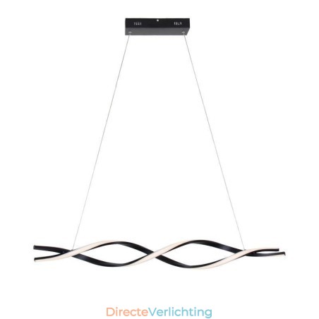 Moderne hanglamp in zwarte golfvorm, hanglampen