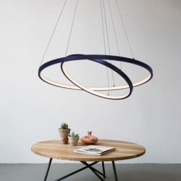 Moderne eenvoudige hanglamp van aluminium met dubbele ring
