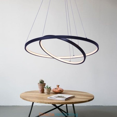 Moderne eenvoudige hanglamp van aluminium met dubbele ring Moderne eenvoudige hanglamp van aluminium met dubbele ring
