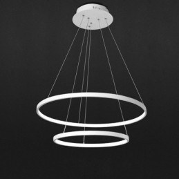 Moderne eenvoudige hanglamp van aluminium met dubbele ring