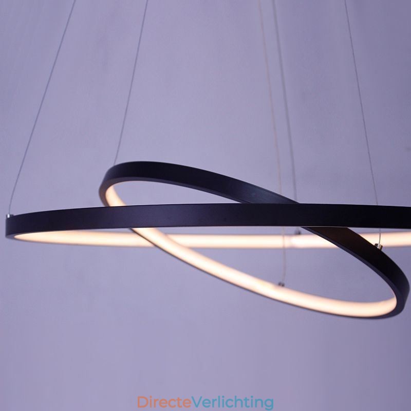 Moderne eenvoudige hanglamp van aluminium met dubbele ring