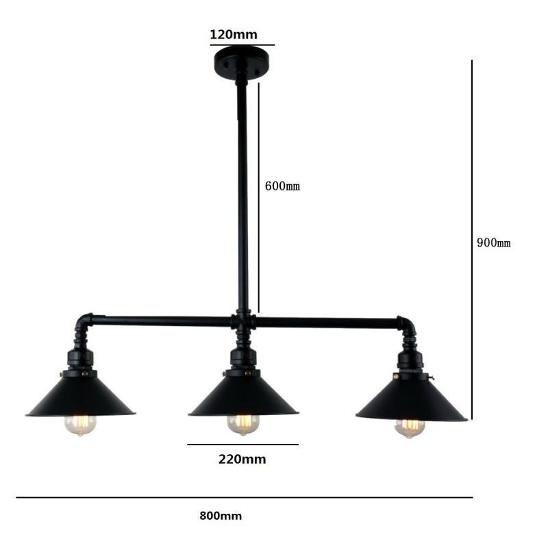 3 Licht Retro Industriële Vintage Waterpijp Hanglamp Kroonluchter Landelijke Rustieke Stijl