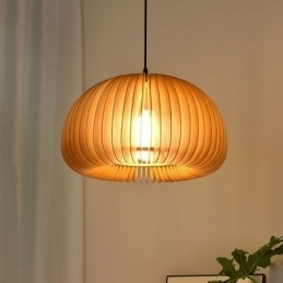 Retro Stijl Hanglamp Lindehouten Pompoen Hanglamp